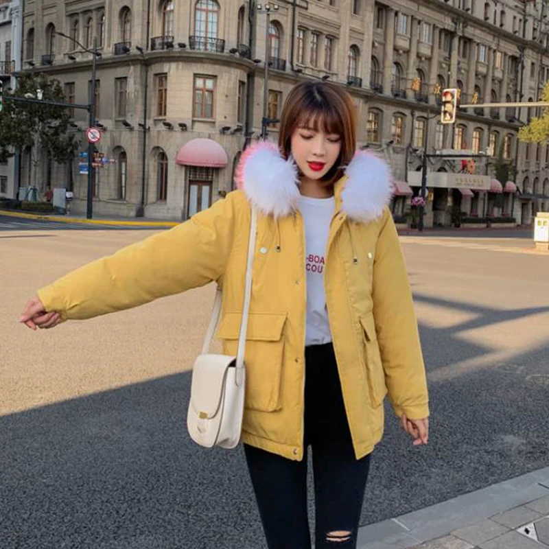 Winter Hooded Parka Women Jacket Coat Thicke Down Cotton Mid-Long Outerwear Plus Size Snow Cotton Padded Female Jacket