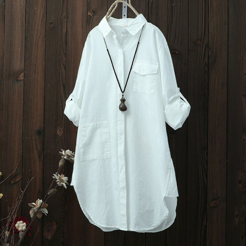 Las mejores ofertas en Camisas y blusas de Lino Blanco para Mujeres