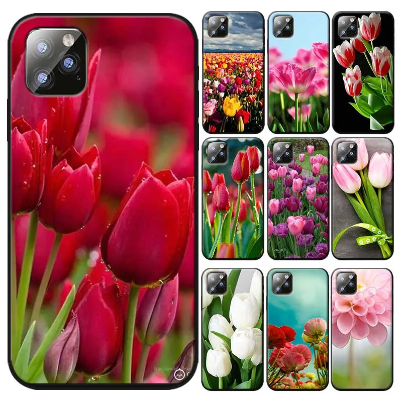 Для iPhone 7 11 pro max XR X 6S 8 XS MAX 6 plus SE 5s Мягкий силиконовый чехол для телефона розовый