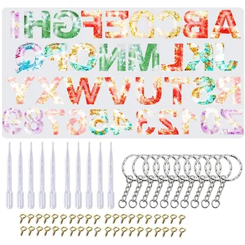 

Resin Silicone Molds, SURBEAV Alphabet Casting Molds and Tools Set Letter & Number Epoxy Resin Molds for Epoxy Resin Crafts, DIY
