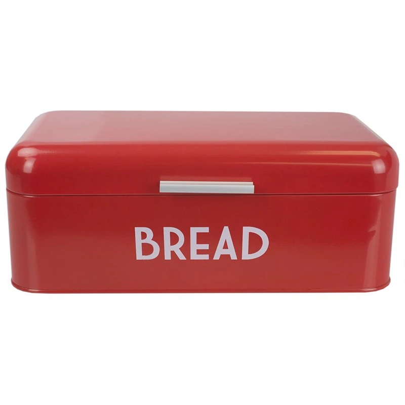 Square Retro Kitchen Storage Box Flat Cover Bread Box European Kitchen Storage Box