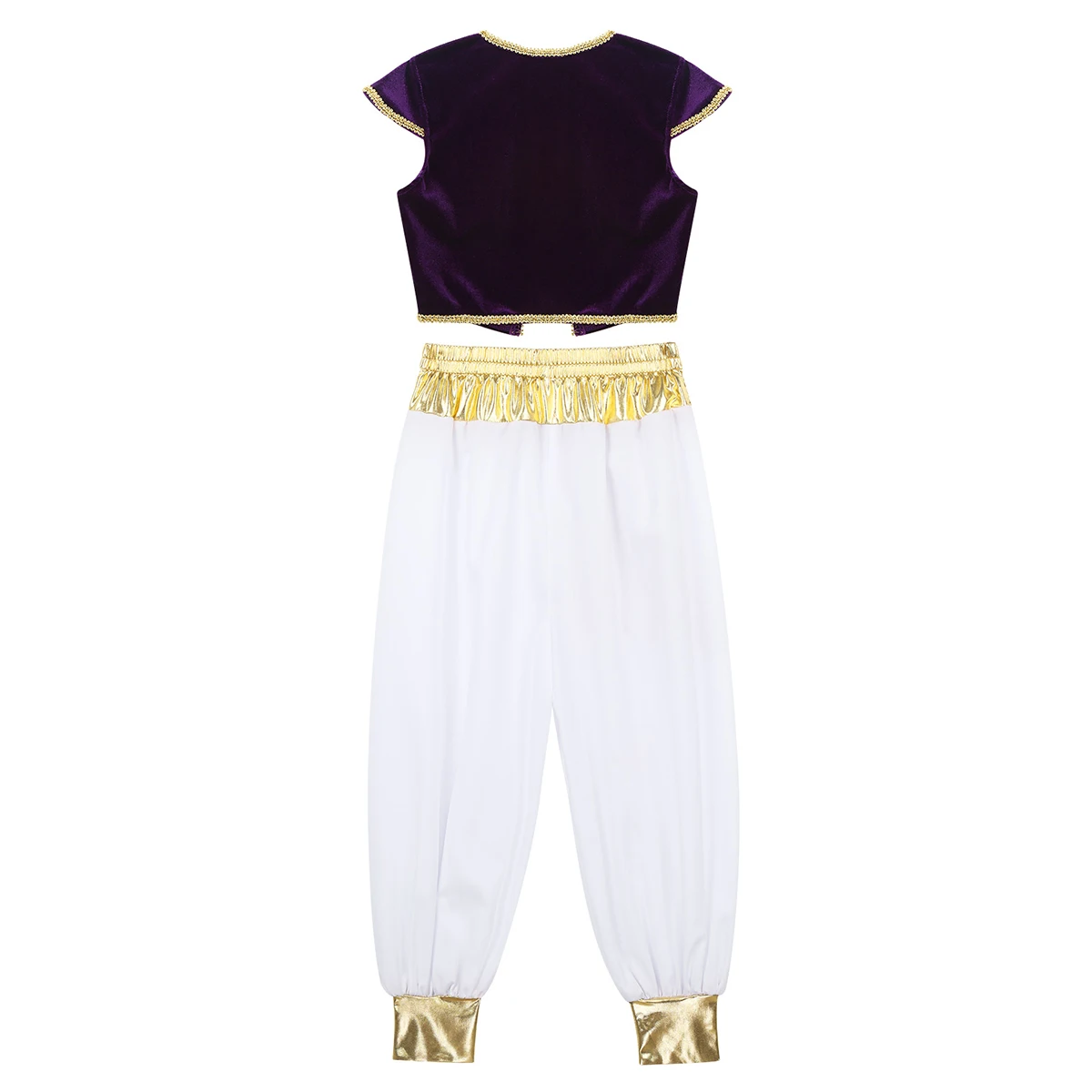Kids Cosplay Costume, Medieval Prince Costume Kids Boys Arabian Prince Costumes Cap Sleeves Waistcoat with Pants for Halloween