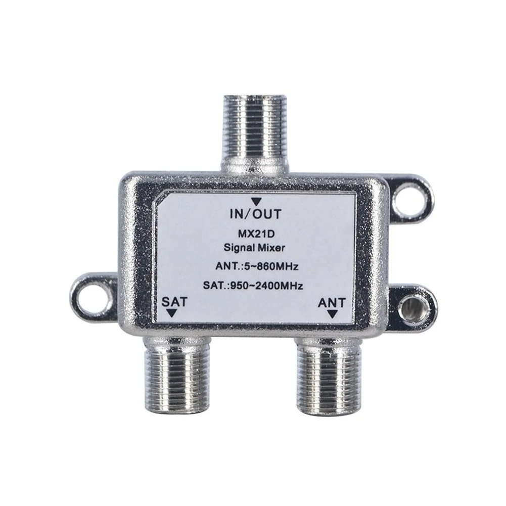 Hot 2 Way Port TV Signal Mixer Satellite Coaxial Combiners Cable Switch for ANT SAT VHF UHF Diplexer Combiner Splitter hot 8 way signal satellite splitter tv aerial antenna rf coaxial cable splitter satellite tv receiver indoor wholesale