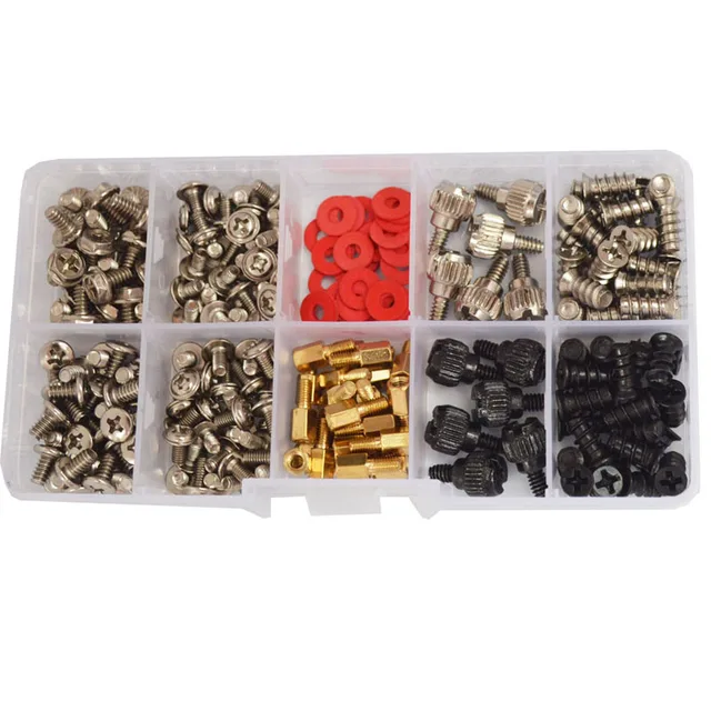 Merevlemez Diy Alaplap Pc Személyi Számítógép Összeállító Ventilátor Kézi Csavar Csavarodó Alátétkészlet Box 227Pcs