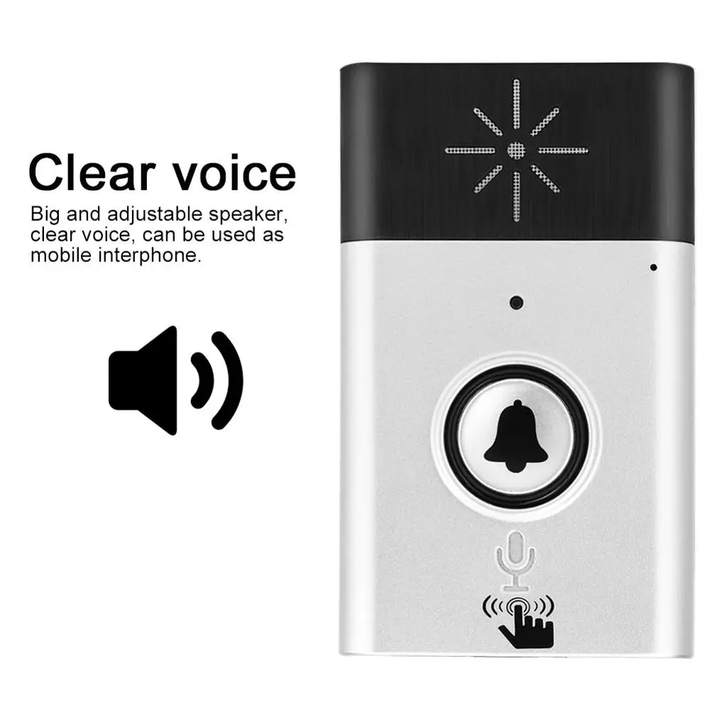 Беспроводной голосовой домофон с наружного блока кнопка Внутренний блок приемника 2-way Talk монитор умный дом безопасности беспроводной дверной Звонок