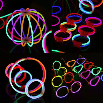 

UNOMOR Multi-Color Fluorescent Light Sticks Glasses Headbands Glow Sticks Bracelets Necklaces Set For Festival Parties