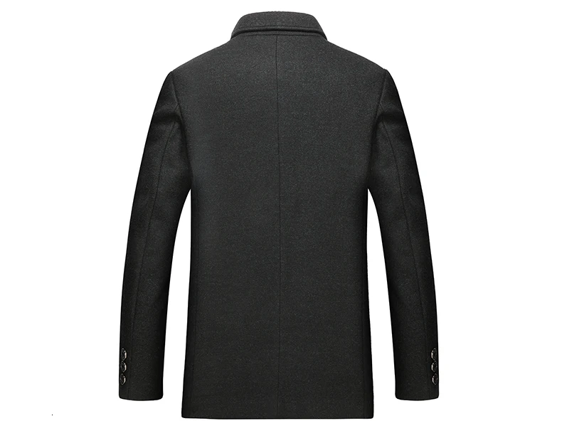 6XL 8XL 5XL 4X Winter Wool Jacket Men's High-quality Wool Coat casual Slim collar wool coat Men's long cotton collar trench coat