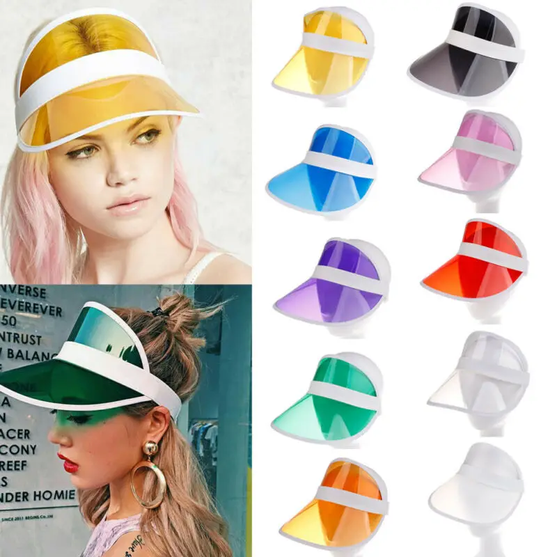 

Hot Selling Women Men PVC Cap Transparent Sunscreen Hat Protection Sun Hat Visor Summer Unisex Outdoor Reduces Direct Sunlight