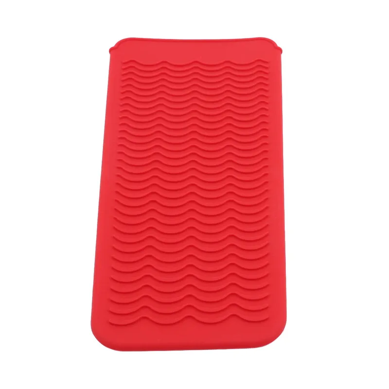 1 PC Insulation Mat Silicone Non-slip Heat Resistant Mat Storage Pouch Hair Straightener Curling Iron Pad Bags Repeatable Use