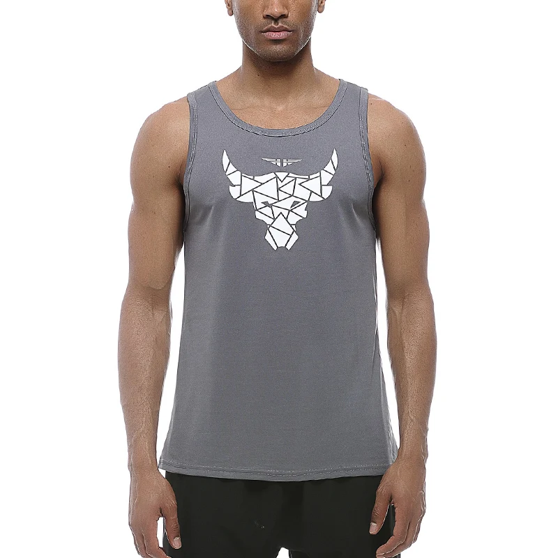

Gym Men Sleeveless Running Bodybuilding Tank Top Muscle Stringer Fitness Shirt Breathable Workout Sport Vest Clothes
