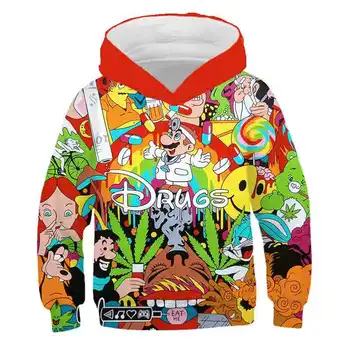 

2020 hot sell kids hoodies Classic games Super Mario Bros 3d Hoodie sweatshirt boys girl hip hop streetwear Jacket child clothes