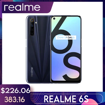 Перейти на Алиэкспресс и купить Смартфон Realme 6s, 6/ 128 ГБ, 90 Гц, 6,5 дюйма, FHD +, 48 МП, Android 4300, 30 Вт