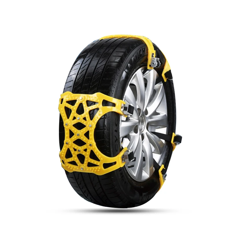 Car Tire Chain 3 шт. Автомобильная цепь для снега с двойной пряжкой, цепь для снега, протектор для шин, уплотненная противоскользящая универсальная цепь для аварийного снега - Название цвета: Car Tire Chain