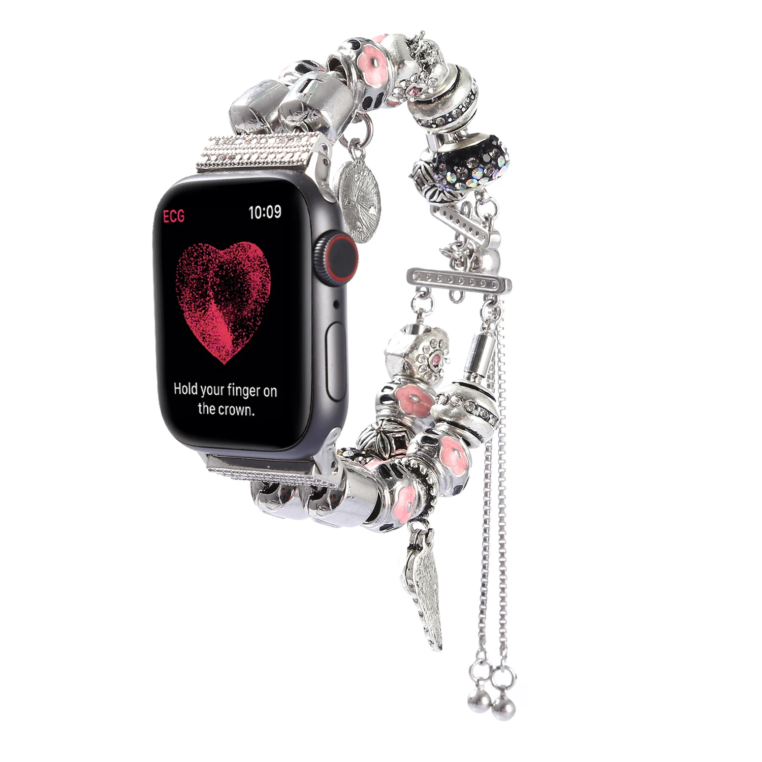 Роскошный ювелирный ремешок для apple watch браслет с агатом и драгоценными камнями