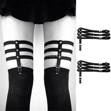 2x Готический ремень для ног, черный ремень для ног, спортивный защитный чехол с подвязками, аксессуары для платьев
