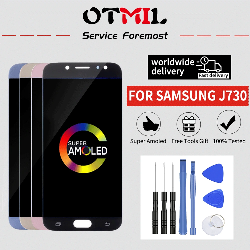 OTMIL 5.5&quotAMOLED For SAMSUNG Galaxy J730 LCD Touch Screen Pro J7 2017 Display J730F/G #1 | Мобильные телефоны и