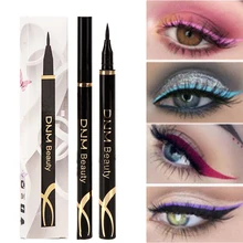 DNM 12 цветов Сексуальная Матовая жидкая подводка для глаз быстросохнущая долговечная Водонепроницаемая подводка для глаз черный фиолетовый синий цвет косметика для подводки глаз