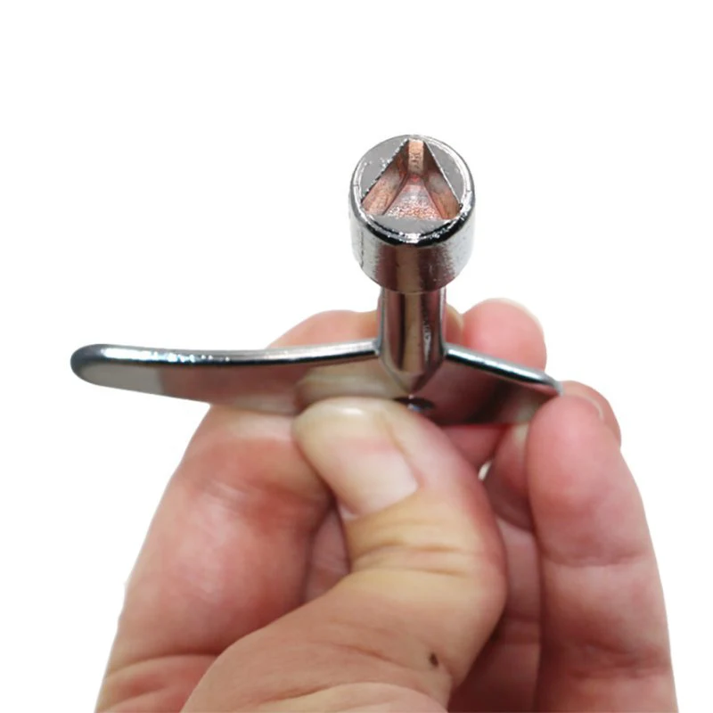 1pc Inner Triangle Key Wrench Emergency Lift Plumber Electric Cabinet Train Elevator Multi-purpose Key Wrench 1pc Inner Triangle Key Wrench Emergency Lift Plumber Electric Cabinet Train Elevator Multi-purpose Key Wrench