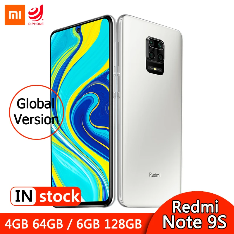 Global Version Xiaomi Redmi Note 9S 9 S 64GB 128GB Smartphone Snapdragon 720G 48MP AI Quad Camera 6.67\