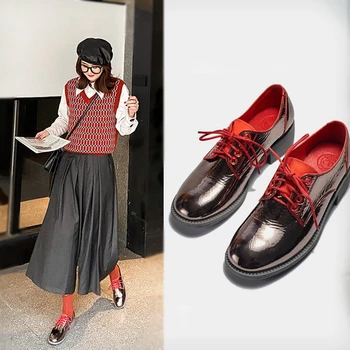 

INS Women pumps natural leather shoes Bicolor sheepskin European and American metallic shoes women shoes ladies shoes