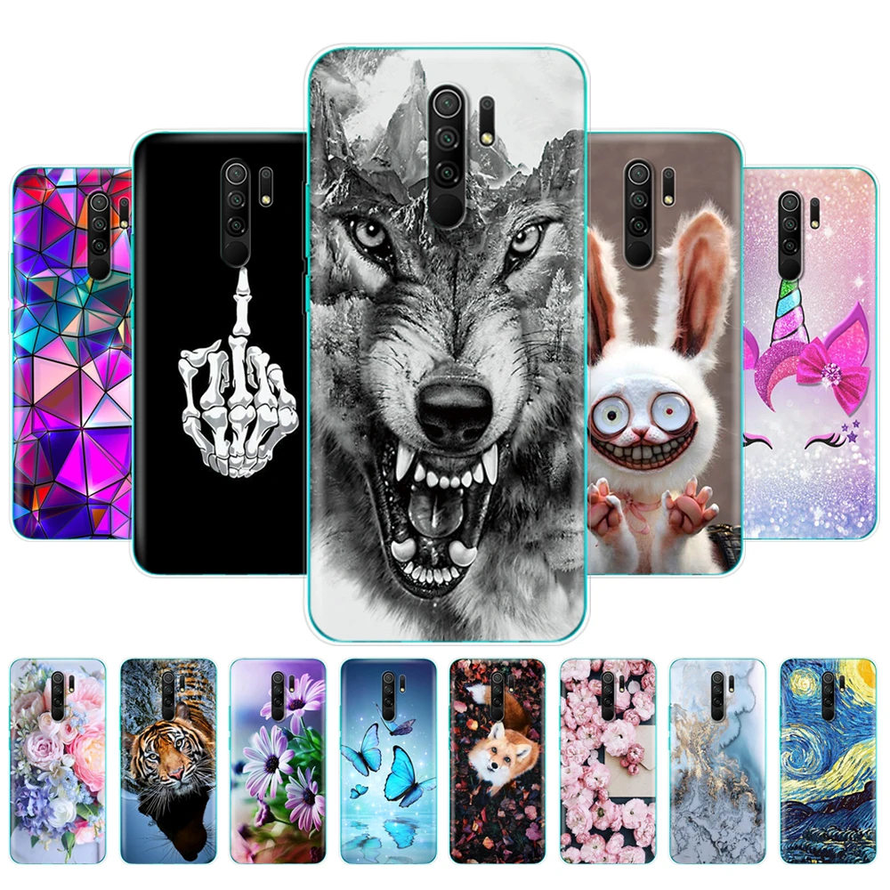 Чехол для xiaomi redmi 9 силиконовая задняя крышка чехол телефона мягкий 6 53 дюйма etui с