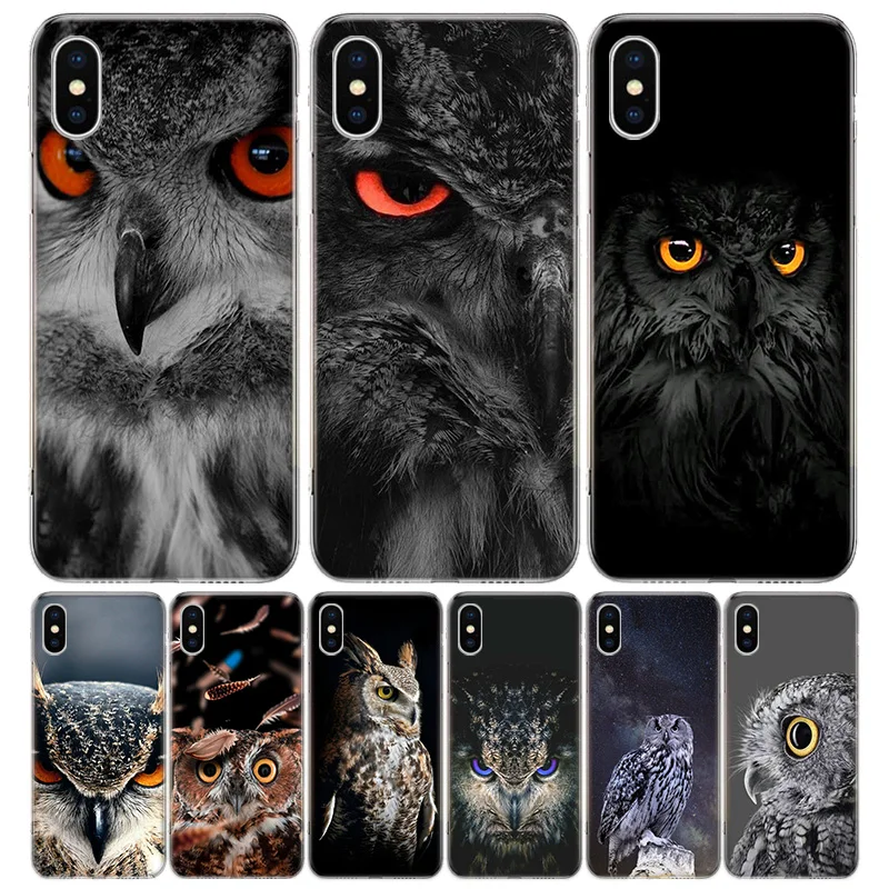 Милый чехол для телефона с изображением животных совы iPhone 11 Pro Max 13 12 Mini 6X8 6S 7 Plus XS +