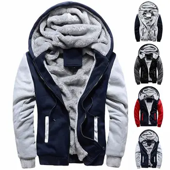 

Jacket Men Hoodies Sweatshirts Winter Warm Plus Size Hoodies Jacket Parkas Casual Streetwear Cardigan Coat teenager