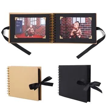 

Fashion 30 Pages DIY Bowtie Design Ribbon Scrapbook Craft Paper Photo Picture Album Memory Book Graduation Gift