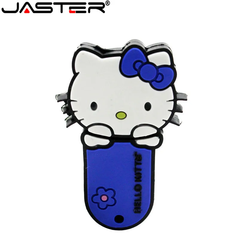 JASTER usb-флеш-накопитель Hello Kitty Flash Drive cat специальный подарок мода мультфильм животное USB 2,0 накопитель 32 Гб 16 Гб 64 ГБ 8 ГБ 4 ГБ U диск