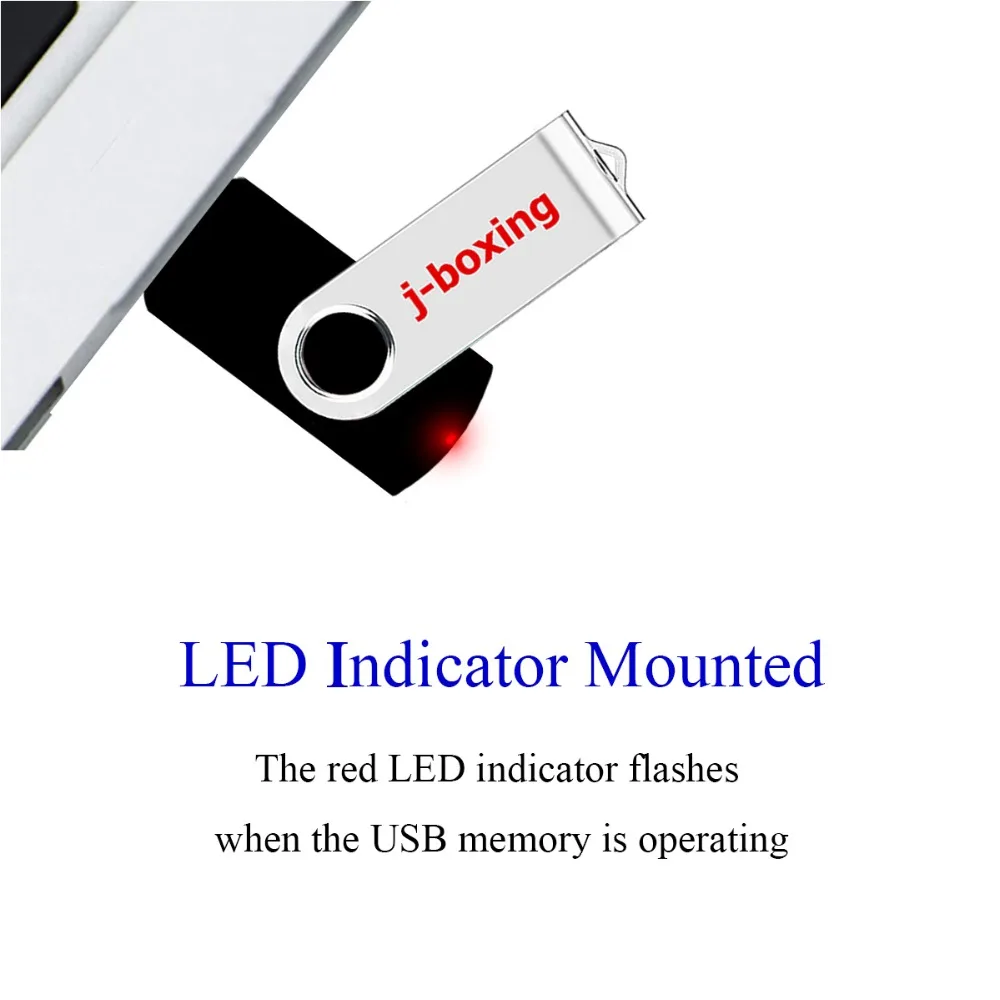 J-boxing USB флеш-накопитель 32 ГБ Поворотный usb-накопитель 2,0 64 ГБ флэш-накопитель 16 Гб металлический вращающийся дизайн 4 Гб Флешка USB память 8 ГБ 2