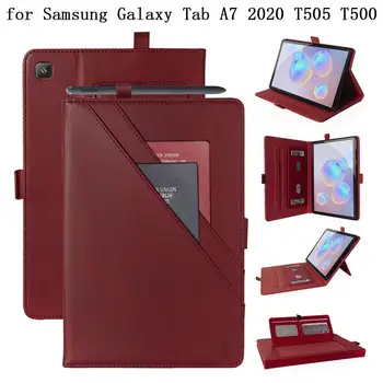 

PU Leather Card Wallet Flip Fundas for Samsung Galaxy Tab A7 tabA7 2020 T505 T500 Tablet Case Shockproof Cover Stand Shell