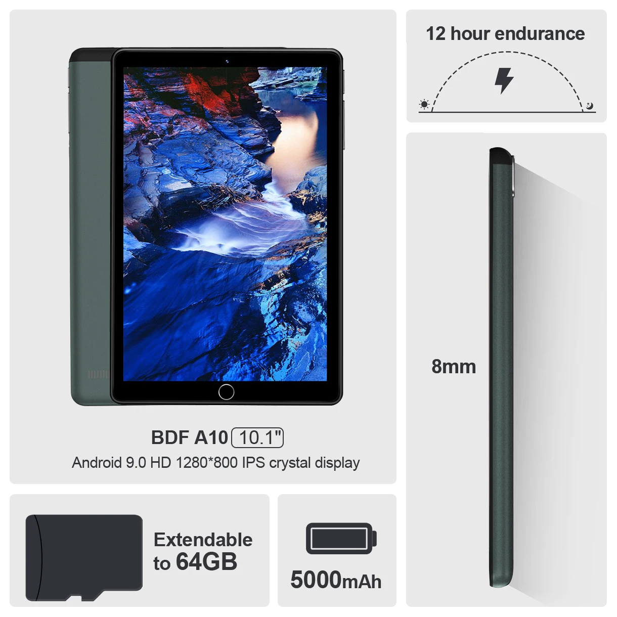 10.1 Inch Octa Core Tablet - 3G Network, 4GB/64GB, Mi Pad 5 Pro, Android 9.0, Phone Call, GPS, WiFi, Bluetooth Tablet Description Image.This Product Can Be Found With The Tag Names Computer Office, Network tablet pc, Tablets