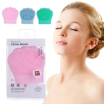 

1PC Silicone facial cleansing brush Skin Deep Washing Brush Blackhead Remover Cleaner Soft Face Washing Brush Random Color TSLM2