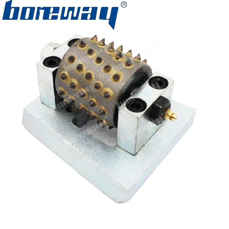 

Boreway Professional Customization 60 Grains Frankfurt Hard Alloy Bush Hammer Roller With Support And Base