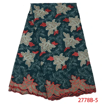 

African Cotton Lace Fabric 2018 High Quality Lace Cheap Lace Fabrics With Free Shipping QF2778B-5