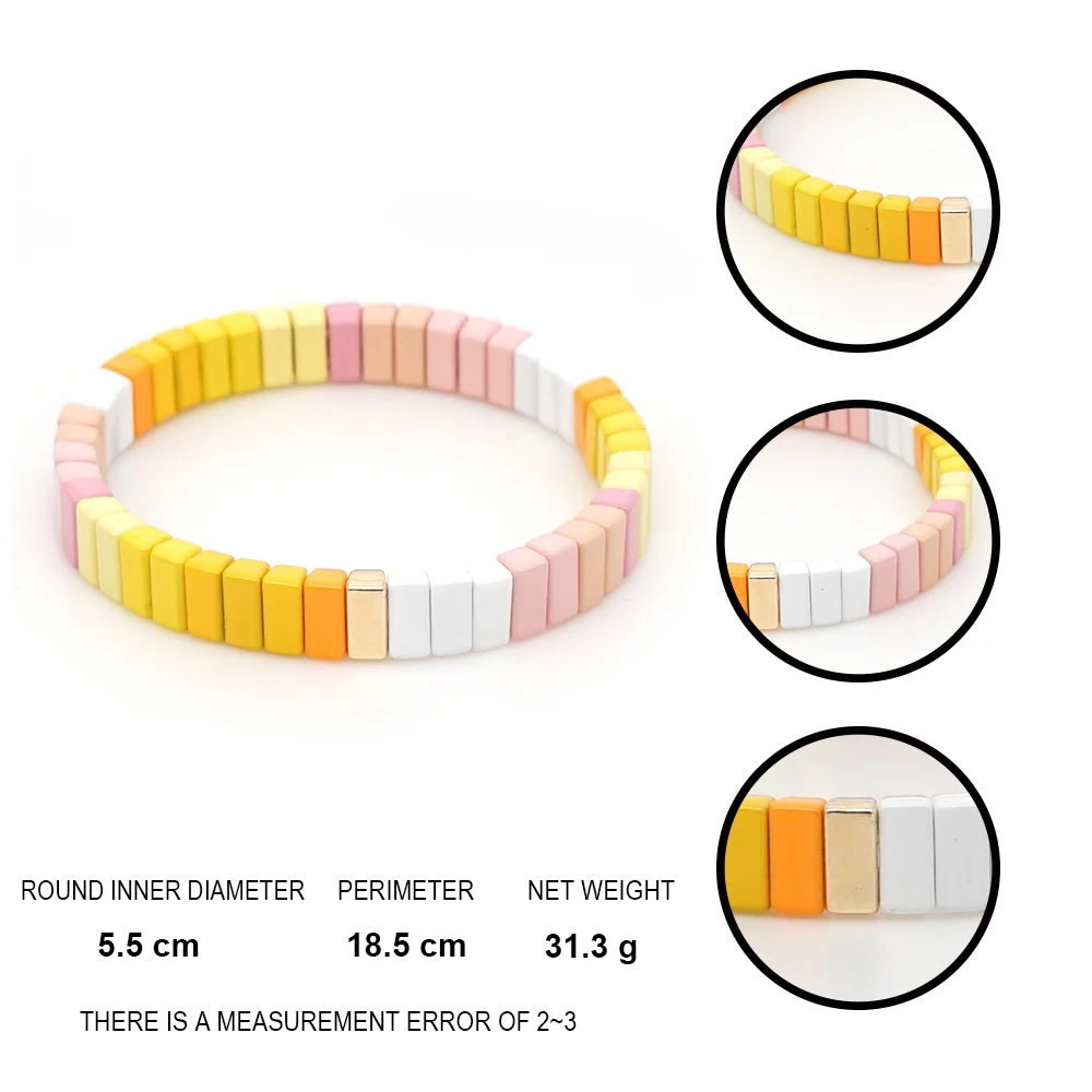 Shinus Богемский Браслет для женщин, эмалированный плиточный браслет, Pulsera Mujer Moda, ювелирное изделие, браслеты, аксессуары для женщин, подарок