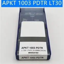 Вставки карбида APKT1003 PDTR LT30 токарные инструменты фрезерные Токарные инструменты Вольфрам карбида apkt 1003 PVD резки токарная пластина