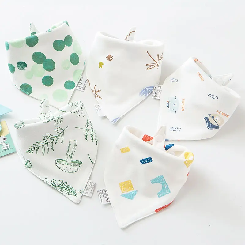 Civarua Kids 5Pcs/Lot Baby Bandana Drool Bibs 100% Organic Cotton Bibs for Boys & Girls, Super Soft Absorbent Feeding Bibs baby accessories doll	 Baby Accessories