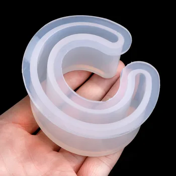 

1 PC 3.5x13.5cm Open Cuff Silicone Mold Jewelry Making Transparent Bracelet Bangle Mould For Resin Flower DIY