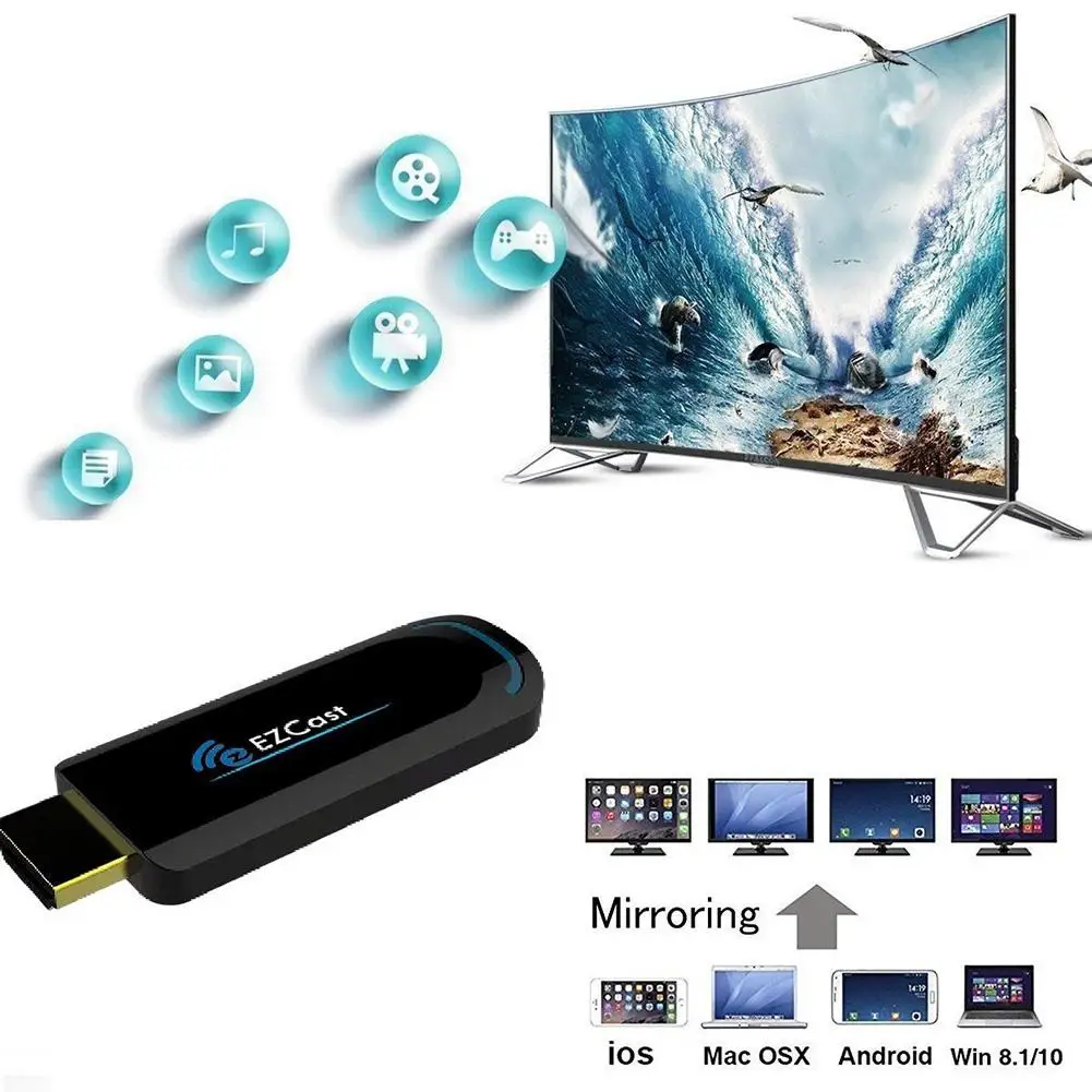 Беспроводной HD Wifi Дисплей tv Stick Share Cast беспроводной WiFi ключ приемник адаптер Miracast приемник Поддержка Android Linux