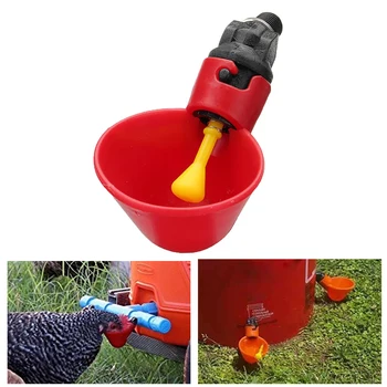 

4pc Chicken Hanging Cup Drinking Fountains Birds Water Bowl Drinker Cups Automatic Poultry Watering for Backyard Chicken Flock