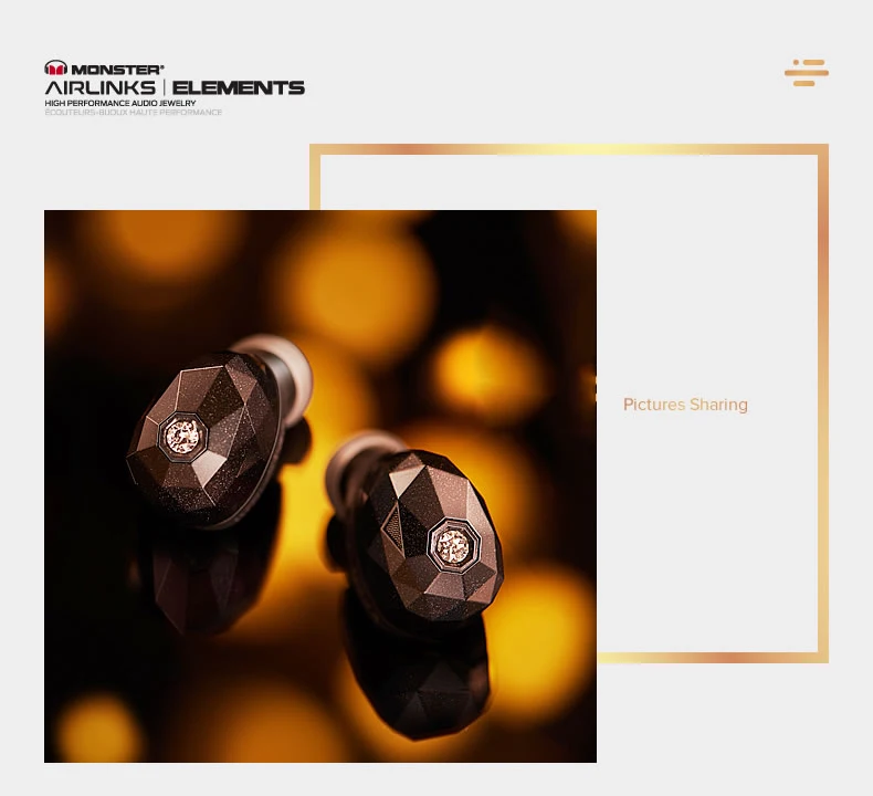 Monstro diamante lágrimas airlinks elementos bluetooth à