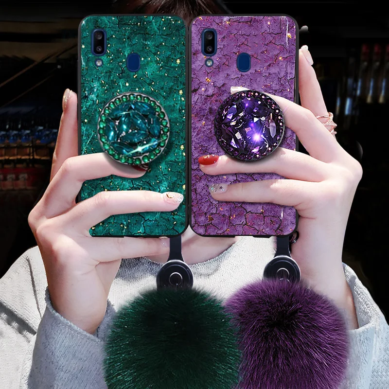 Роскошные чехлы для телефонов Samsung Galaxy A30S A20S A10S A10 A20 A30 2019 A20E с держателем кольца 3D |
