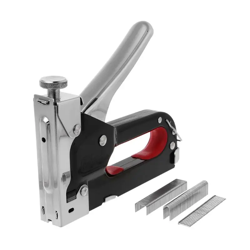 

Manual Heavy Duty Furniture Stapler Nail Staple Gun with Staples Nails Set For Upholstery Wood Framing Door Furniture