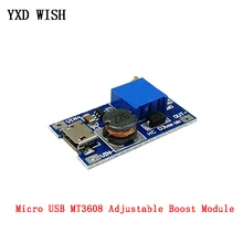 5PCS MT3608 DC-DC Einstellbar Boost Modul 28V 2A Boost Platte Step Up Converter Board Mit MICRO USB Power versorgung Für Arduino