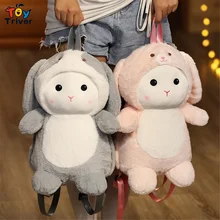 Kawaii – sac à dos cochon, ours, lapin, sac à bandoulière d'école, chauffe mains, jouets en peluche, enfants, filles, femmes, cadeaux d'anniversaire mignons