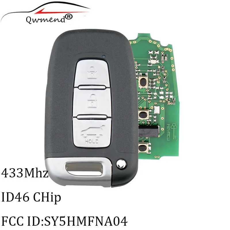 Для автомобильного ключа Hyundai Key SY5HMFNA04 для I30 I45 Ix35 Genesis Veloster Tucson Sonata Elantra ID46 Chip 433Mhz
