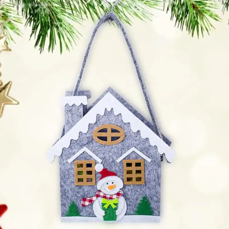 Рождественская фетровая мультяшная Сумочка для яблок с несколькими узорами, Подарочная сумка для конфет, праздничные вечерние украшения для дома