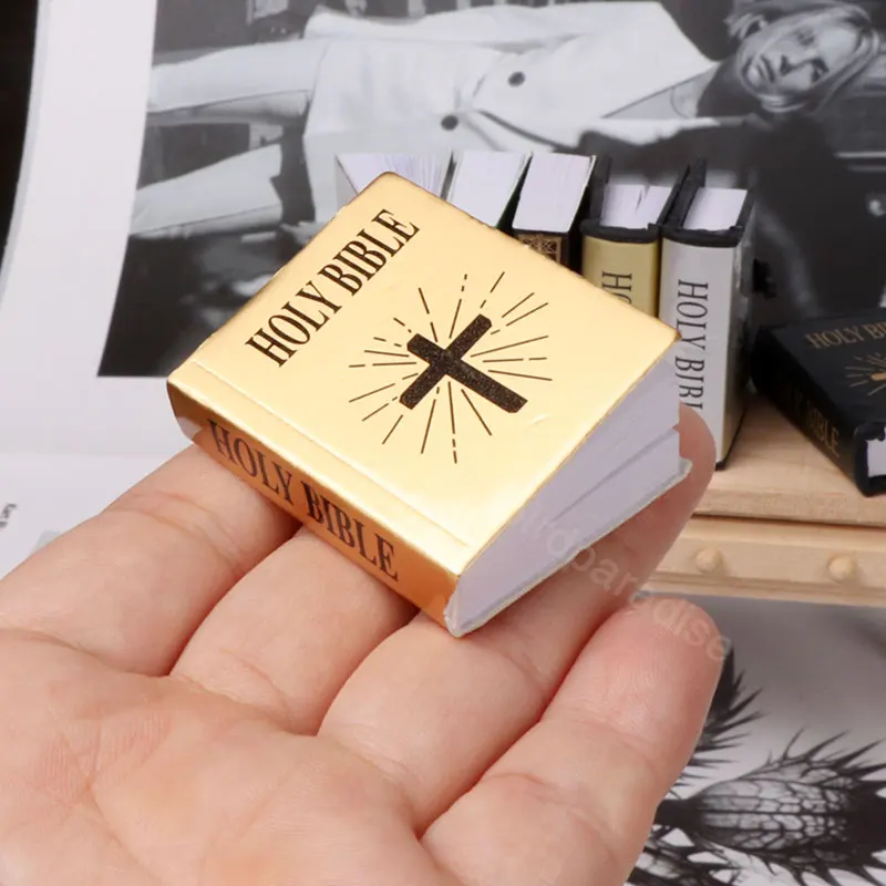 Mini Paper Books Boek Model Toys For Barbie Bjd Blythe Ob11 1/6 Miniature Dollhouse Furniture Decor Dolls Accessories Kids 2