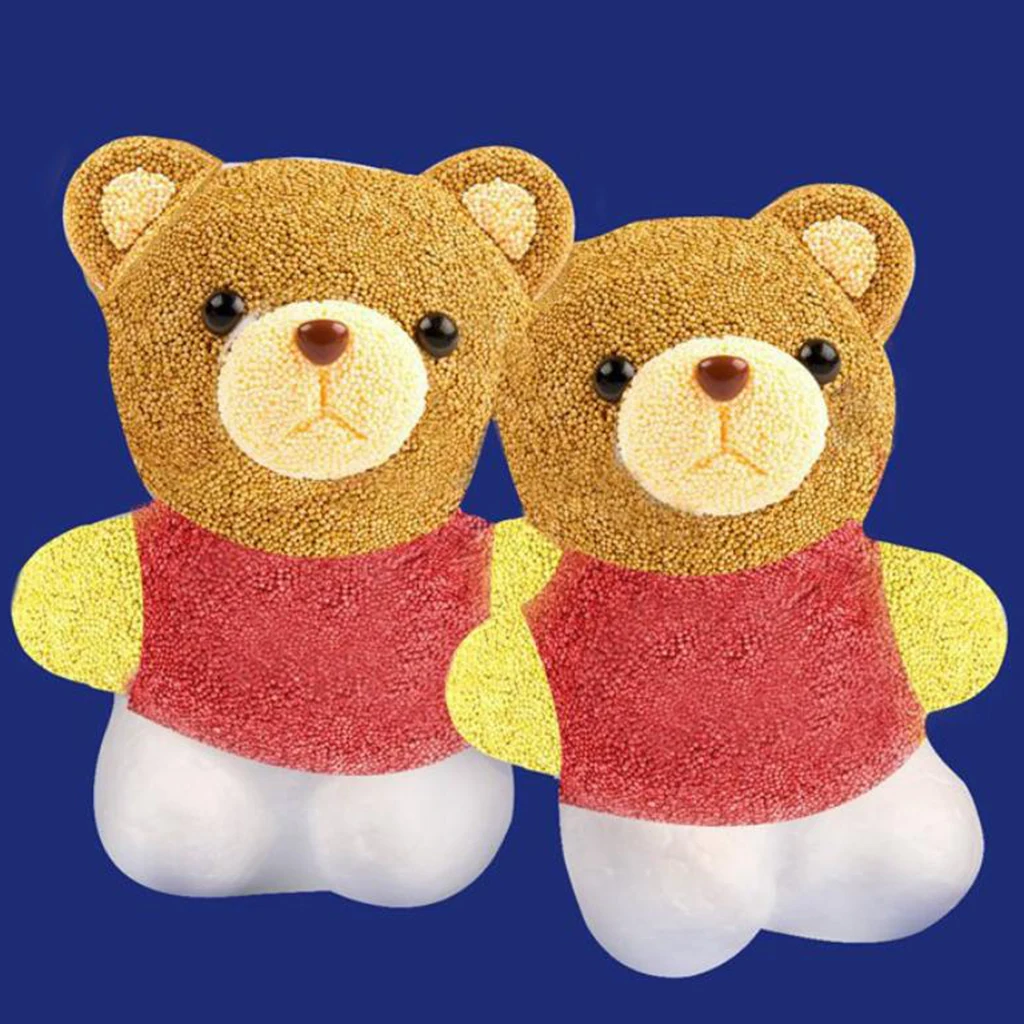 20 Pcs Bear Shaped Modelling Foam Craft Polystyrene Styrofoam Decor Ornament